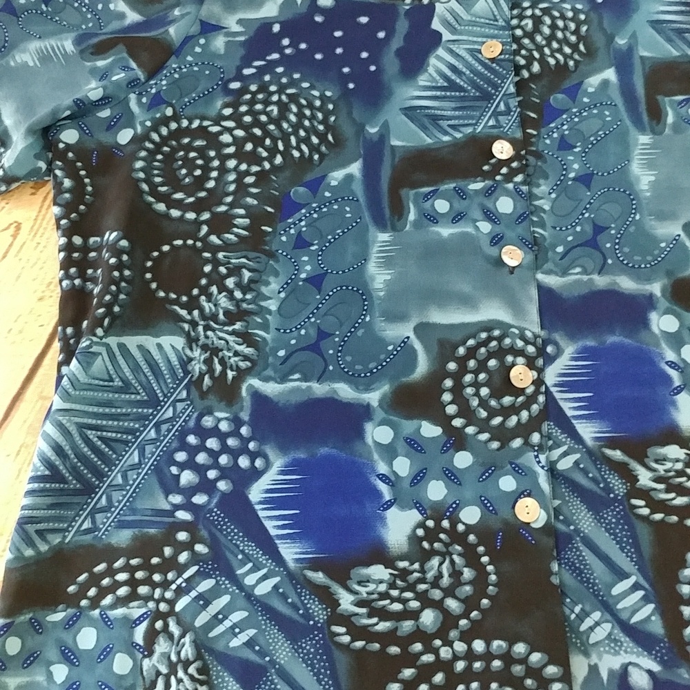 Notations Woman Button Front Multi Patterned Shir… - image 6